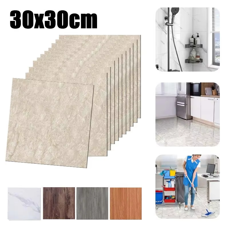 Commercial Kitchen Tiles - 10 Uds. Azulejos autoadhesivos para suelo,