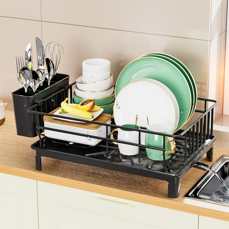 Commercial Kitchen Floor Drain - Escurridor de platos de Metal, estante