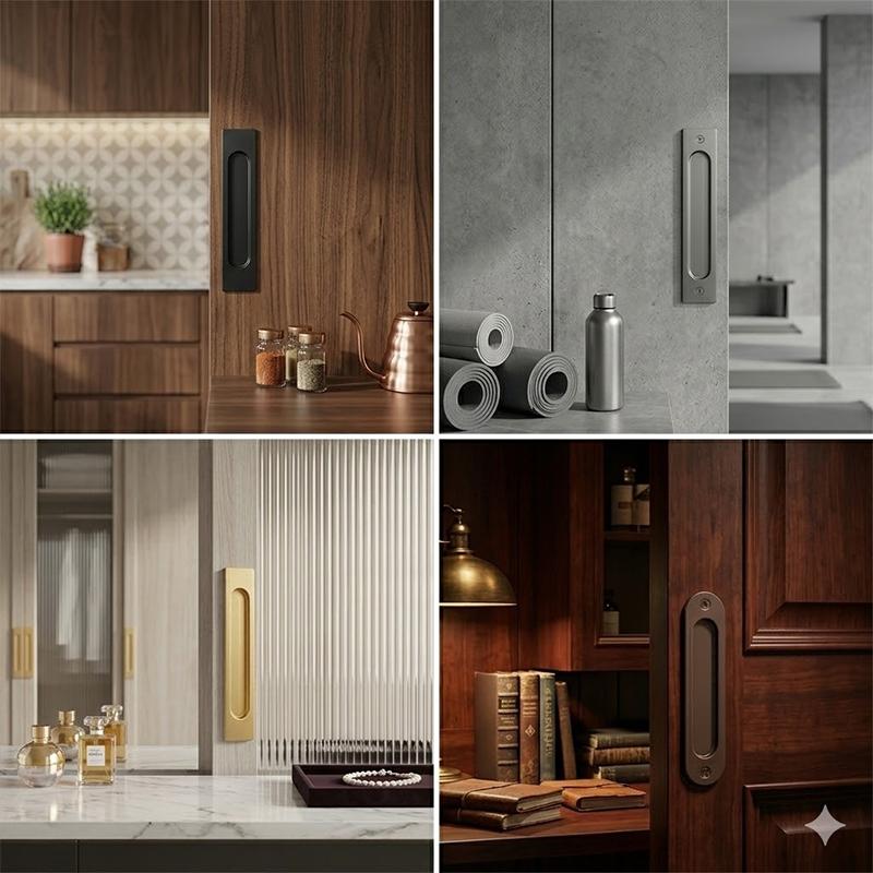 Commercial Kitchen Swing Door - Manija para puerta corredera sin perforaciones,