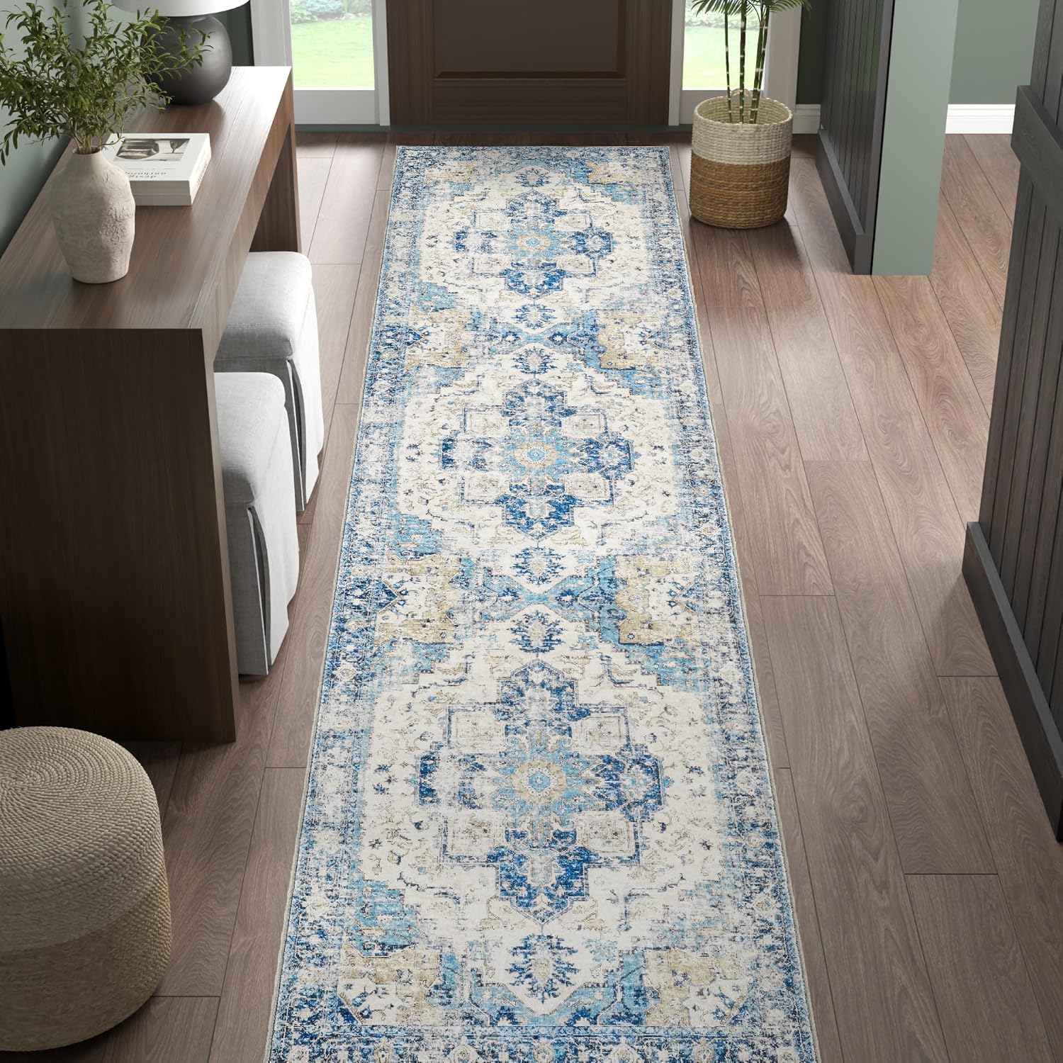 Commercial Kitchen Mats - VIKAMA-alfombra de corredor bohemia, antideslizante, ligera,