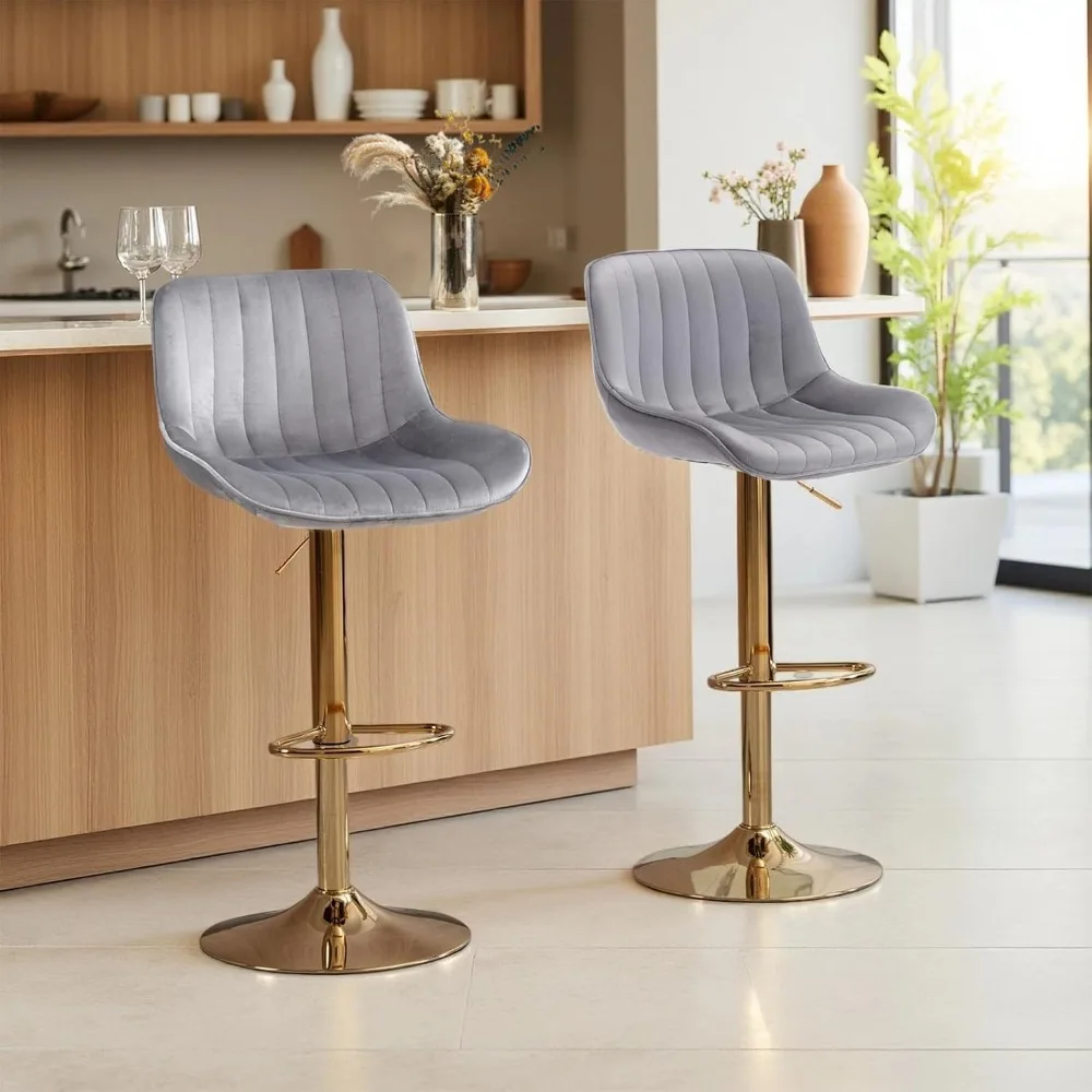 Commercial Kitchen Set - Taburetes de bar modernos de terciopelo