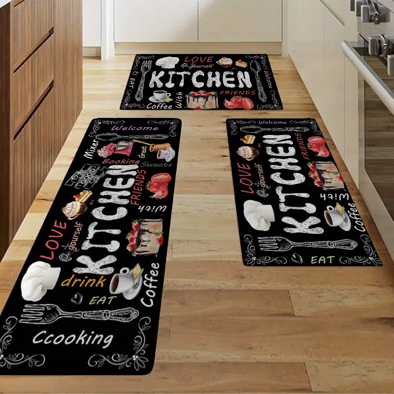 Commercial Kitchen Mats - Alfombra de pizarra para cocina, alfombra