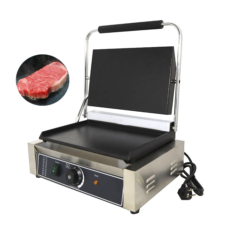 Sandwich Press Panini - Plancha Eléctrica Comercial de Hierro Fundido