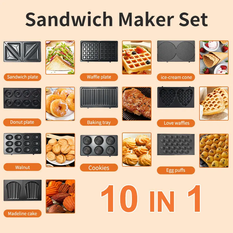 Sandwich Press Panini - Electrodomésticos 220/110V, Máquina para Hacer Sándwiches