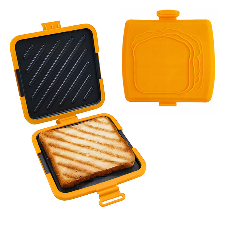 Sandwich Press Panini - Sandwichera para microondas 3 en 1,