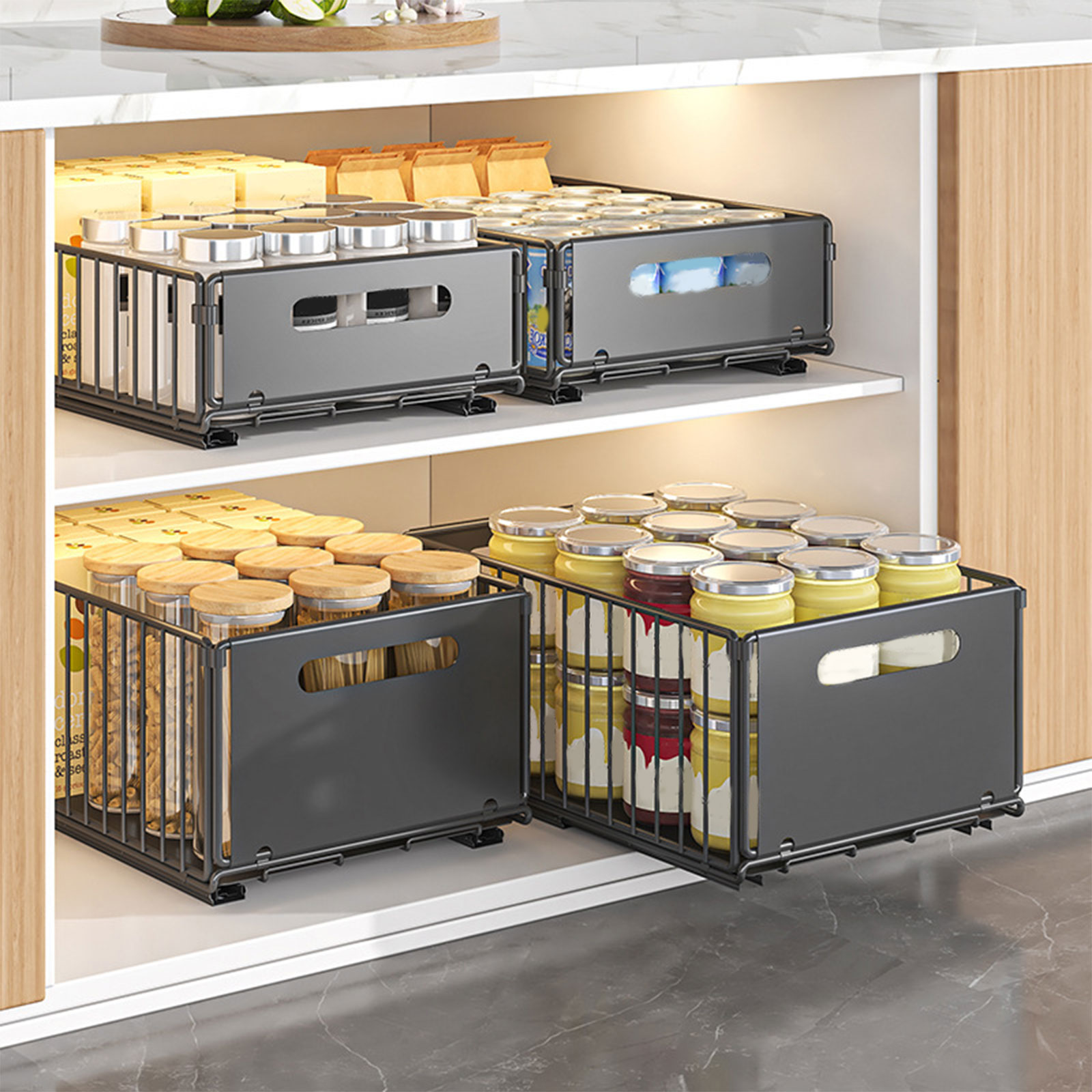 Commercial Kitchen Swing Door - Estante de Almacenamiento Extraíble para Cocina