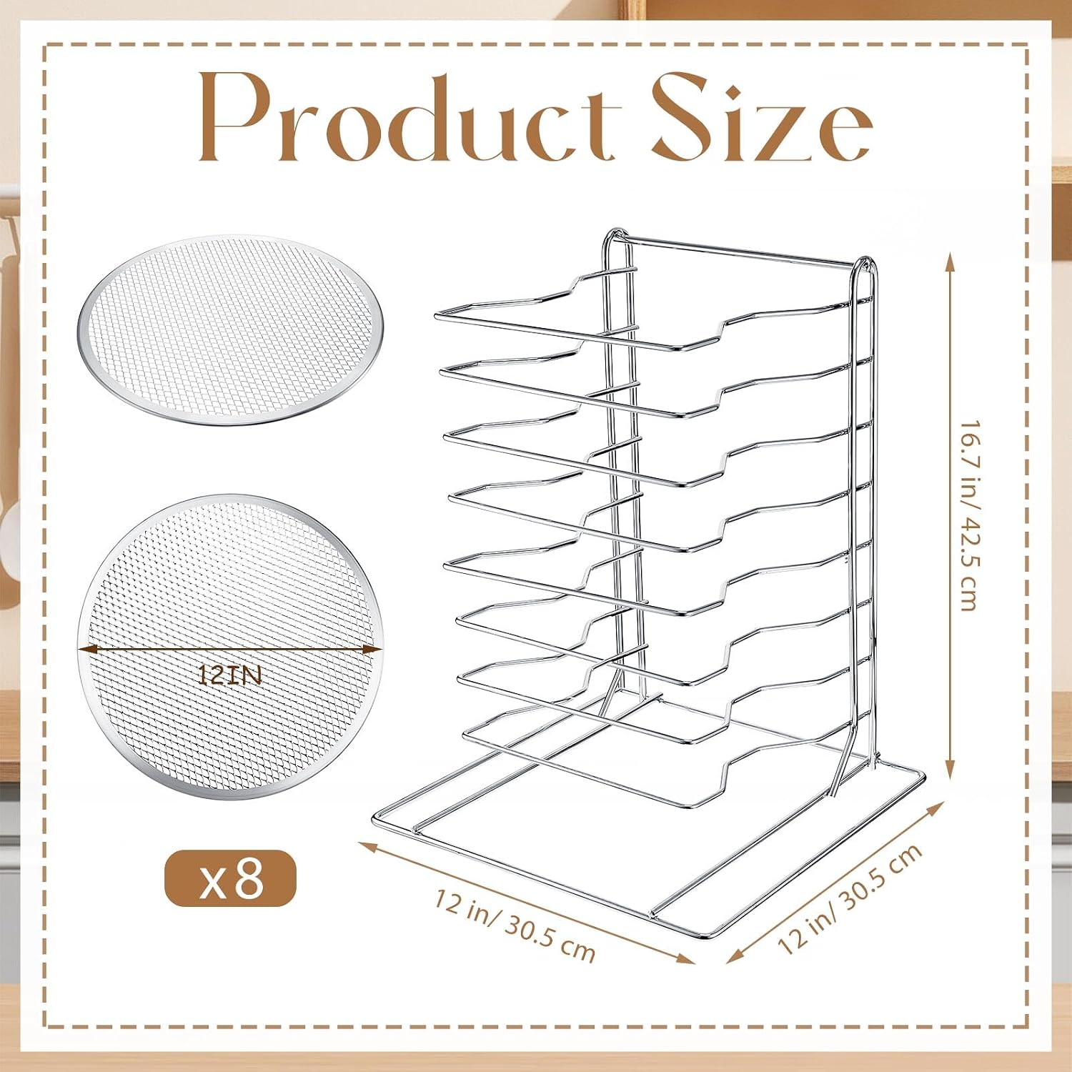Estante para pizzas de 8 nivel - Commercial Kitchen Set reseña y precio