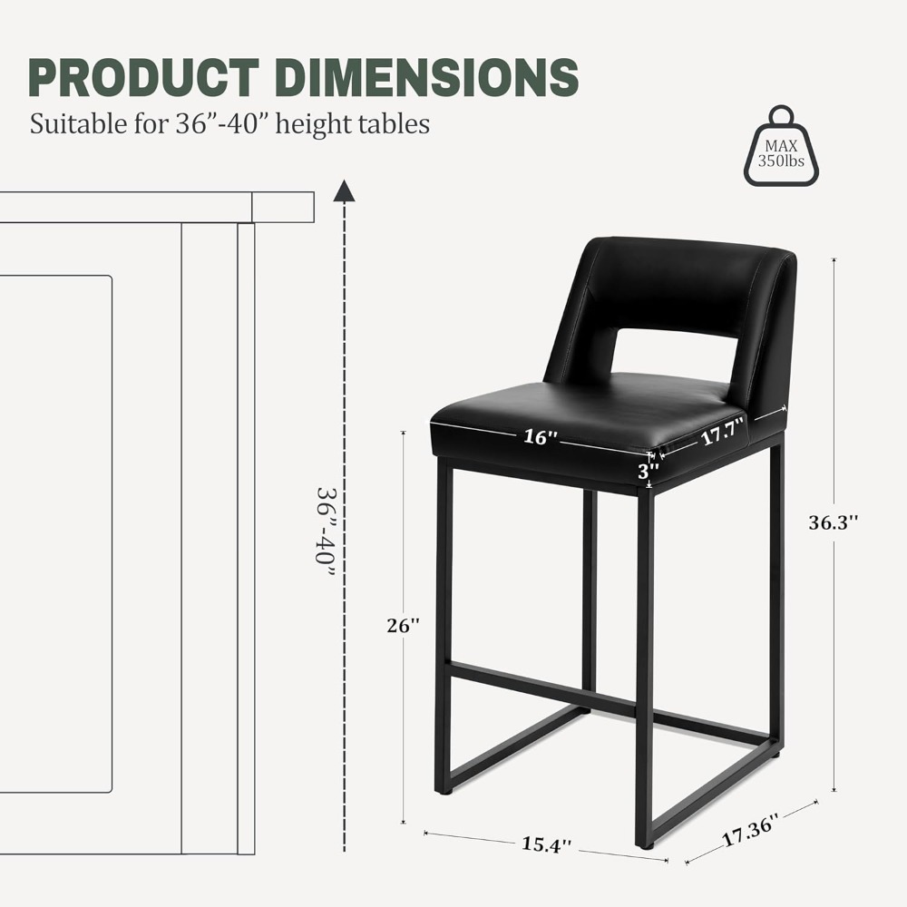 Nuevo juego de 2 taburetes de  - Commercial Kitchen Set reseña y precio
