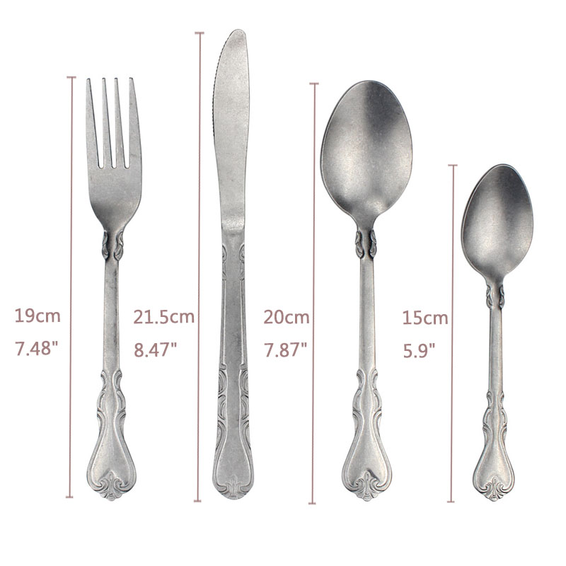 Cuchara y tenedor vintage hech - Commercial Kitchen Set reseña y precio
