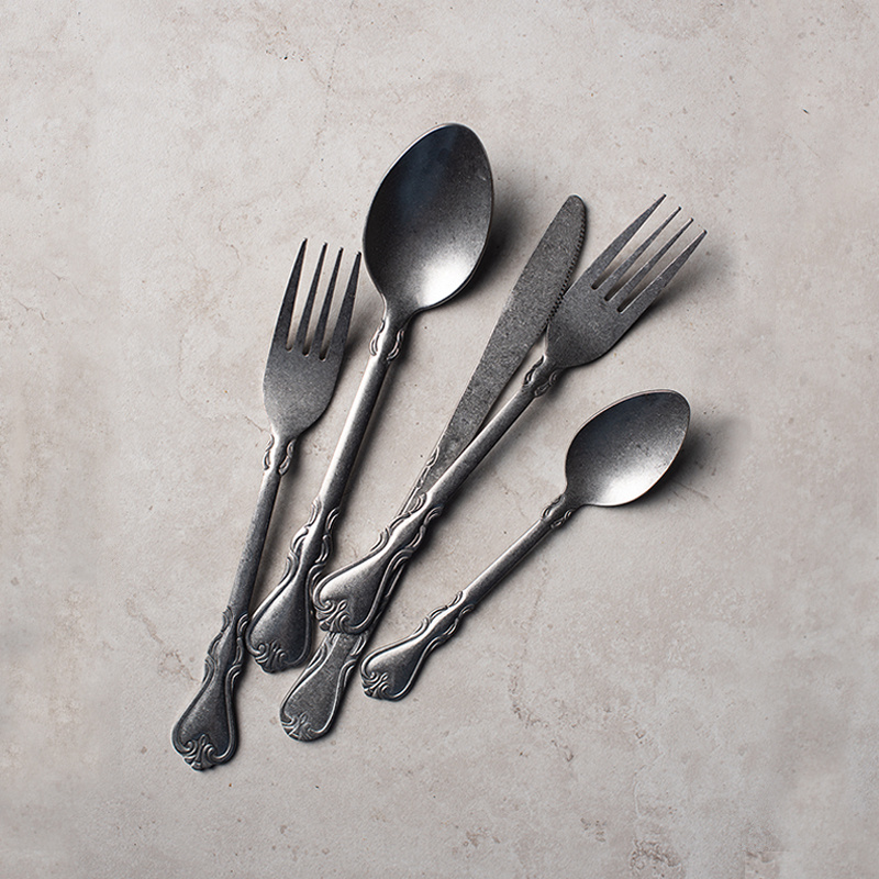 Cuchara y tenedor vintage hech - Commercial Kitchen Set reseña y precio