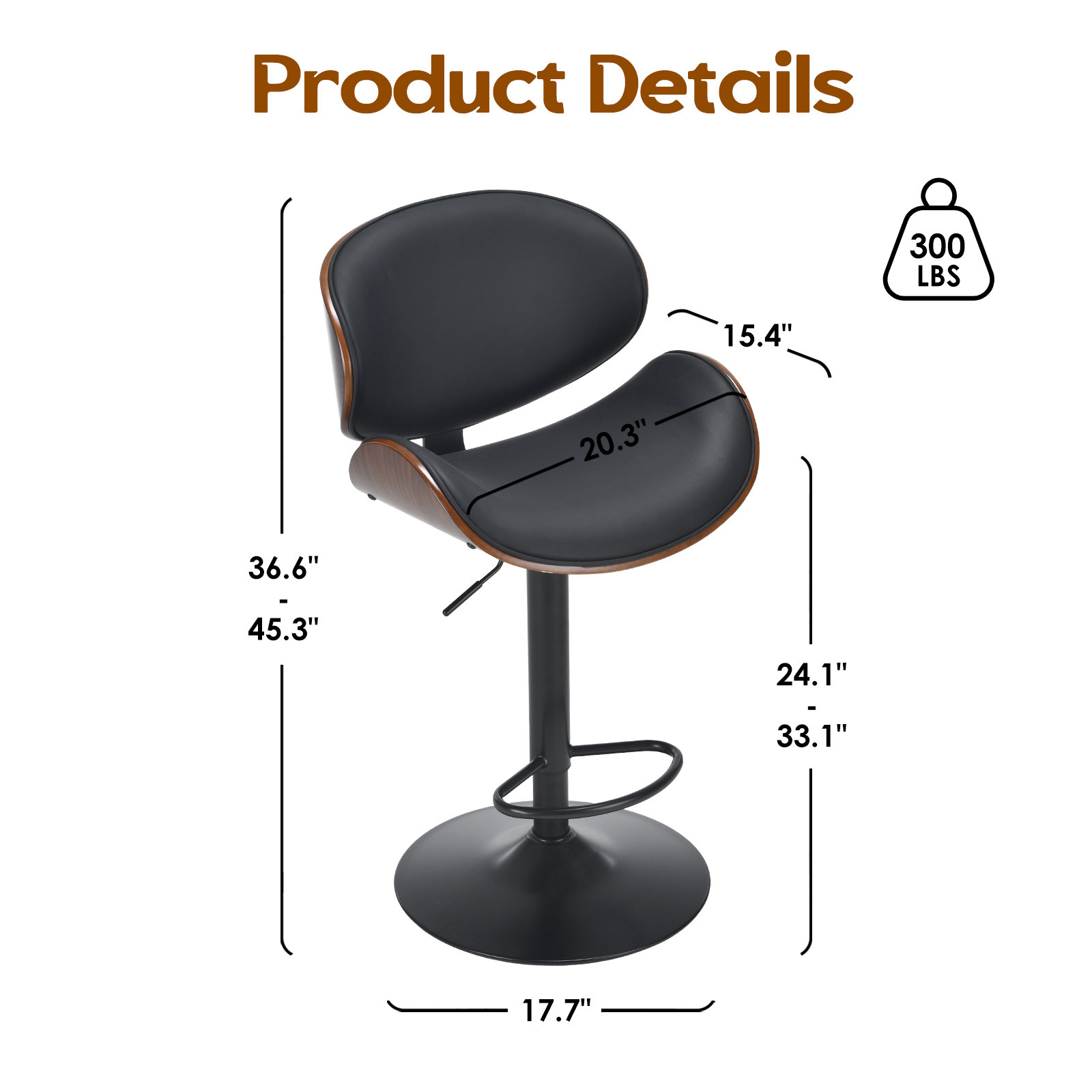 Juego de 2 Taburetes de Bar Gi - Commercial Kitchen Set reseña y precio