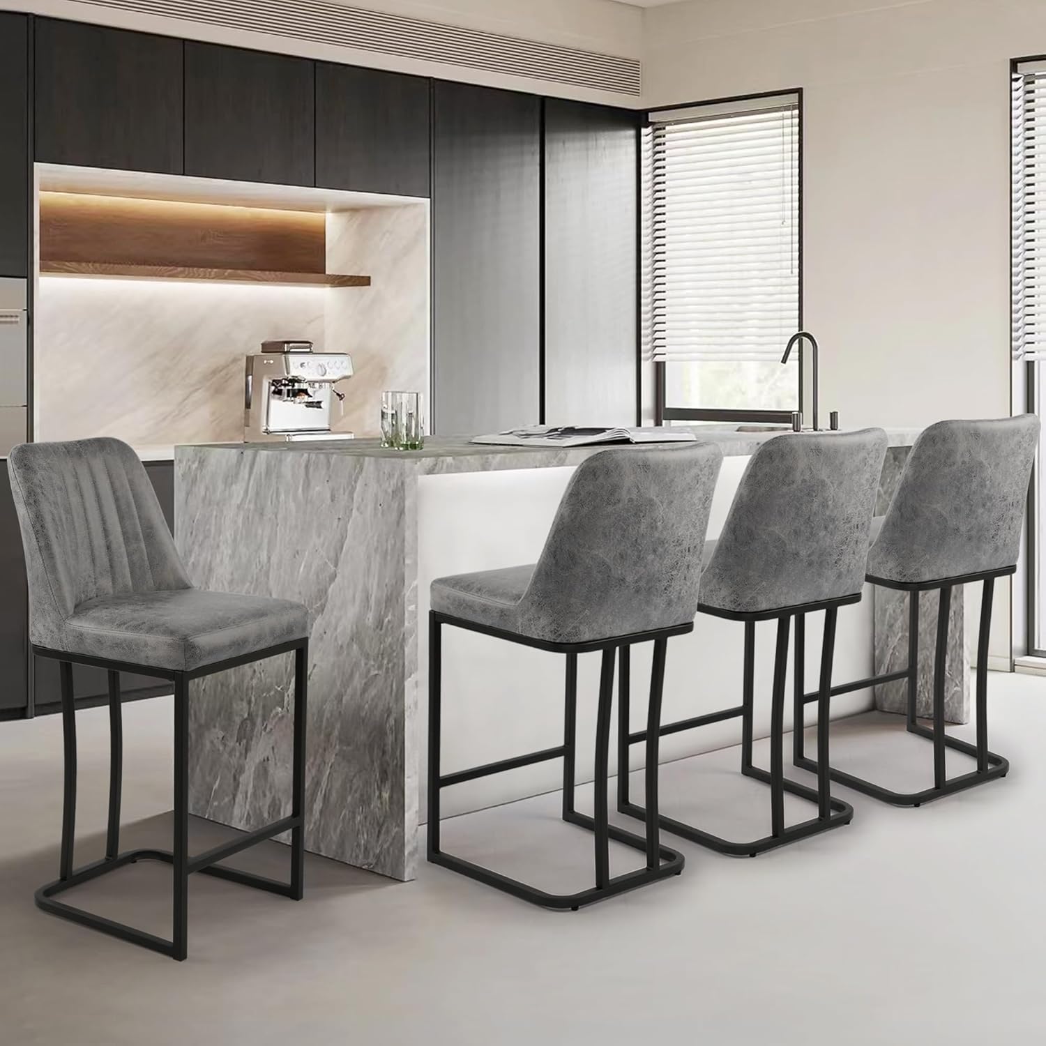 Juego de 4 taburetes de bar de - Commercial Kitchen Set reseña y precio