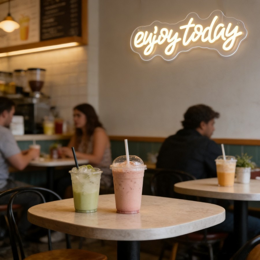 Letrero Luminoso LED 'Enjoy To - Commercial Kitchen Quotes reseña y precio